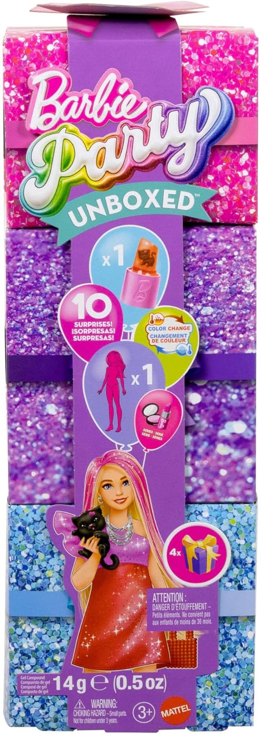 Barbie Party Unboxed Doll & Ac...hange, Red Sparkle Doll, JFY68 - down 33.95% (£4.62) to £8.99 from £13.61