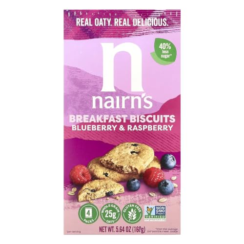 Nairn's Gluten Free Oats, Blueberry & Raspberry 160g - down 52.54% (£5.99) to £5.41 from £11.40