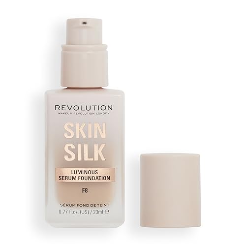 Revolution Skin Silk Radiant S...ndation, F8C Medium Skin Tones - down 11.31% (£0.84) to £6.59 from £7.43