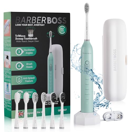 BarberBoss Sonic Electric Toot..., IPX7 Waterproof, Smart Timer - down 15.00% (£3.66) to £20.74 from £24.40