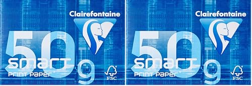Clairefontaine Papier Smart pa...Ÿ 50 g/qm Inh. 500 (Pack of 2) - down 24.16% (£2.60) to £8.16 from £10.76