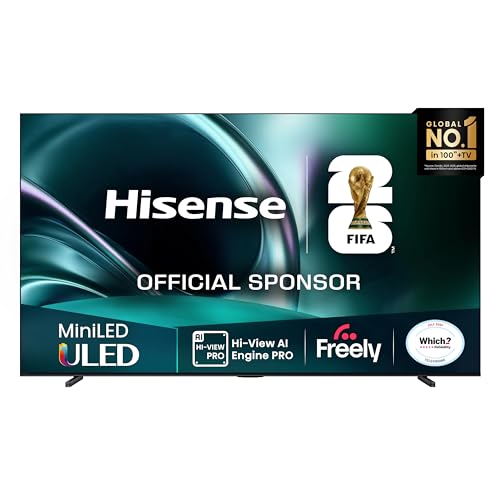 Hisense 100" 100U7QTUK MiniLED...ly, Disney +, YouTube, Netflix - down 11.56% (£231.10) to £1,767.90 from £1,999.00