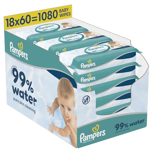 Pampers 99% Water Baby Wipes P...s, Light Lotion with 99% Water - down 25.86% (£8.37) to £24.00 from £32.37