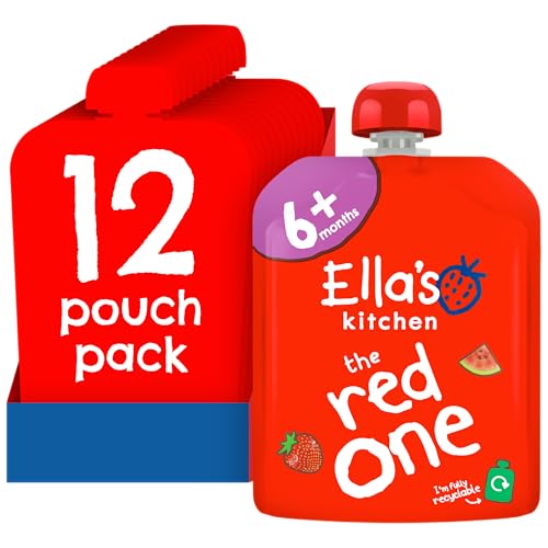 Ella's Kitchen The Red One Smoothie Fruits 90 g (Pack of 12) - down 26.89% (£1.99) to £5.41 from £7.40