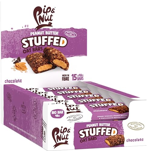 Pip & Nut Peanut Butter Stuffed Oat Bar Chocolate, 15 x 48g - down 38.46% (£6.25) to £10.00 from £16.25