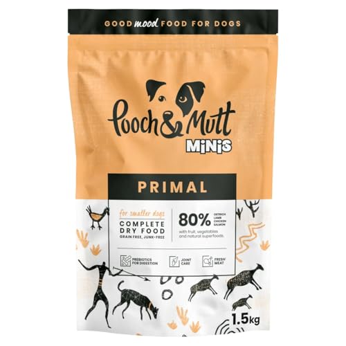 Pooch & Mutt - Primal High Pro...og Food, Lamb & Ostrich, 1.5kg - down 47.56% (£7.61) to £8.39 from £16.00