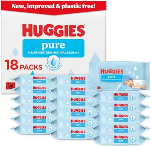 Huggies Pure Plastic Free Baby...entle on Babies' Delicate Skin - down 16.67% (£1.50) to £7.50 from £9.00