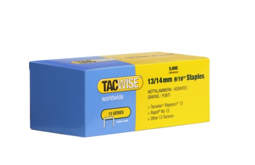 Tacwise 13/14mm Staples for Staple Gun (Pack of 5000), 14 mm - down 35.55% (£3.10) to £5.62 from £8.72