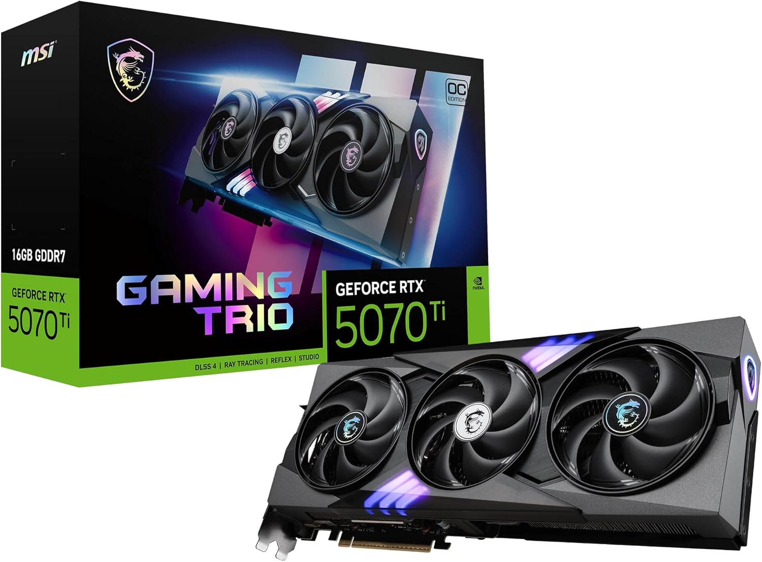 MSI GeForce RTX 5070 Ti 16G GA... - HDMI 2.1b, DisplayPort 2.1b - down 13.68% (£130.00) to £819.98 from £949.98