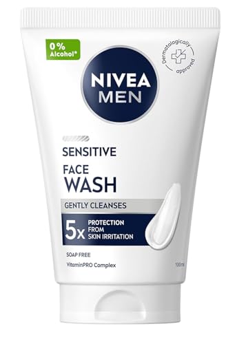 NIVEA MEN Sensitive Face Wash ...ex, Men's Skin Care Essentials - down 46.70% (£2.19) to £2.50 from £4.69