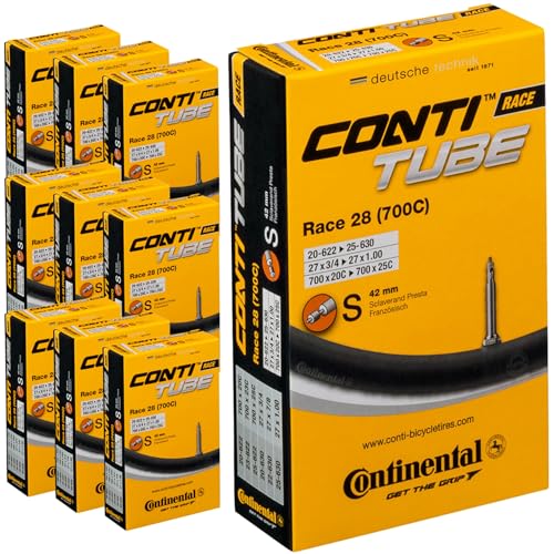 Continental Race 28 Road Bike ...Pack of 10),Black,700 x 20-25c - down 43.11% (£20.70) to £27.32 from £48.02