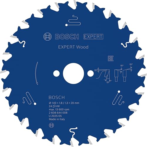 Bosch 2608644008 24T "Expert" ... Wood, Blue, 140 x 20 x 1.8 mm - down 27.97% (£8.62) to £22.20 from £30.82