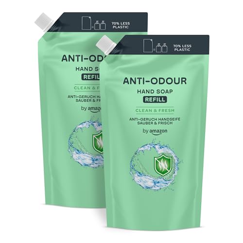 by Amazon Anti-Odour Hand Soap Refill, 2 x 1000ml - down 14.77% (£0.39) to £2.25 from £2.64