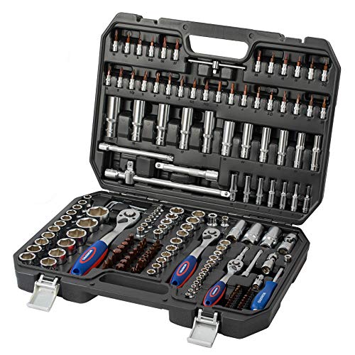 WORKPRO 172-Piece Drive Socket..., 1/4", 3/8" Mechanic Tool Set - down 15.00% (£13.95) to £79.04 from £92.99