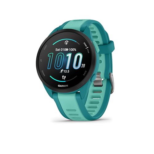 Garmin Forerunner 165 with Mus... to 11 days battery life, Aqua - down 5.22% (£11.12) to £201.90 from £213.02