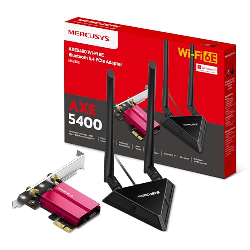 Mercusys MA88XE PCIe Adapter, ... Supports Windows 10/11(64bit) - down 23.92% (£11.00) to £34.99 from £45.99