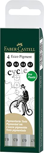 Faber-Castell 0.1mm/ 0.3mm/ 0....g System - Black (Wallet of 4) - down 14.46% (£0.81) to £4.79 from £5.60