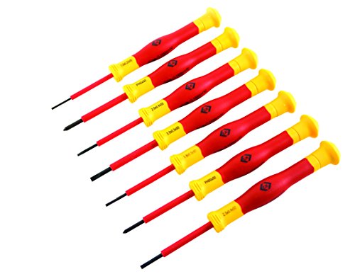 C.K T4897 VDE Precision Screwd...d/Yellow/Black, Set of 7 Piece - down 23.16% (£4.52) to £15.00 from £19.52