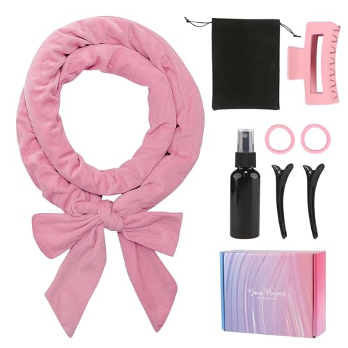 Heatless Curling Set, 8 PCS Ha...ray Bottle and Hair Clip, Pink - down 10.04% (£0.56) to £5.02 from £5.58