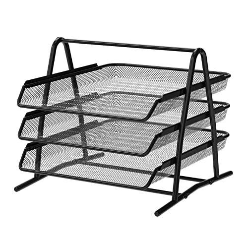 Desk and Document Organiser Tr...ser, Black Metal Mesh Material - down 9.95% (£0.88) to £7.96 from £8.84