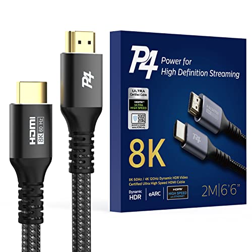 P4 Premium 8K HDMI 2.1 Cable -...Netflix, Sony PS5 - Alloy Case - down 10.03% (£1.28) to £11.48 from £12.76