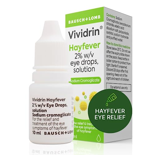 Vividrin Hayfever Eye Drops, 1...uffy Eyes, for Adults and Kids - down 29.88% (£1.79) to £4.20 from £5.99