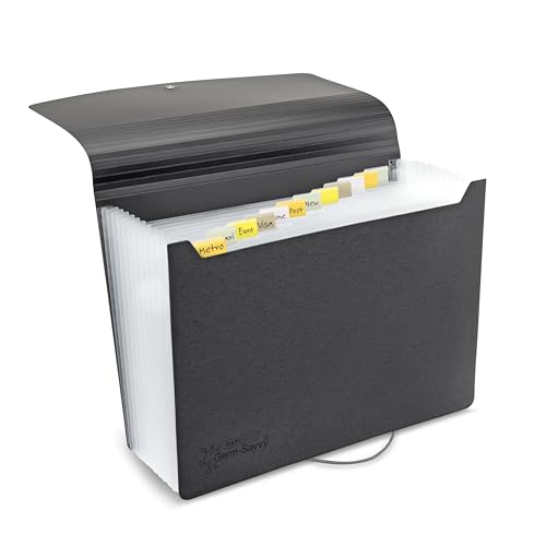 Rapesco 1638 13-Part Expanding File Folder, A4, Black - down 39.53% (£3.85) to £5.89 from £9.74