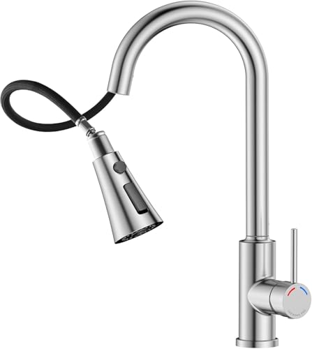 SREWOHS PRO Kitchen Sink Mixer...Bar Tap,Ease of Install,Nickel - down 62.90% (£29.55) to £17.43 from £46.98