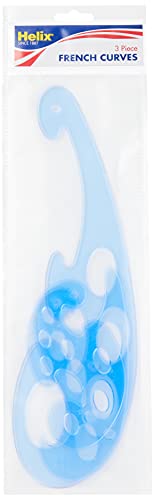 Helix French Curves and Ellips...mplates (Pack of 3), Blue Tint - down 54.61% (£3.61) to £3.00 from £6.61