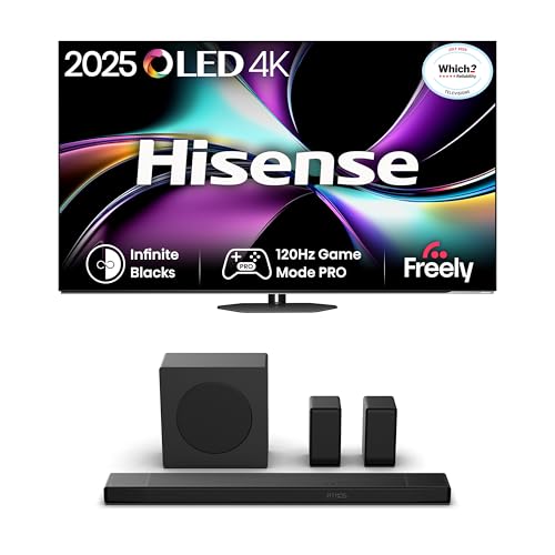 Hisense TV & Soundbar Bundle: ...io clarity, perfectly matched. - down 33.37% (£700.00) to £1,398.00 from £2,098.00