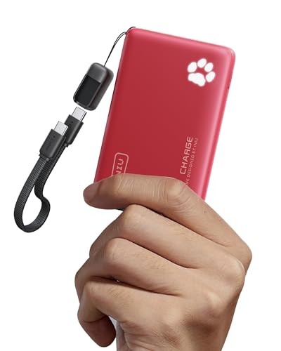 INIU Battery Pack, Ultra Slim ...Travelers Teen Boys Girls, Red - down 10.00% (£2.50) to £22.49 from £24.99