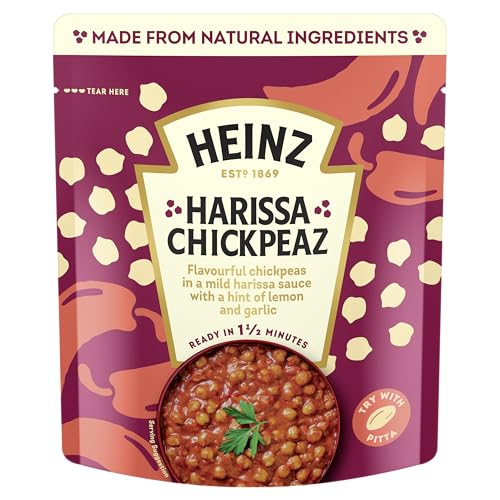 HEINZ Harissa Chickpeas with P...ents, Source of Protein, 250gr - down 27.88% (£0.58) to £1.50 from £2.08