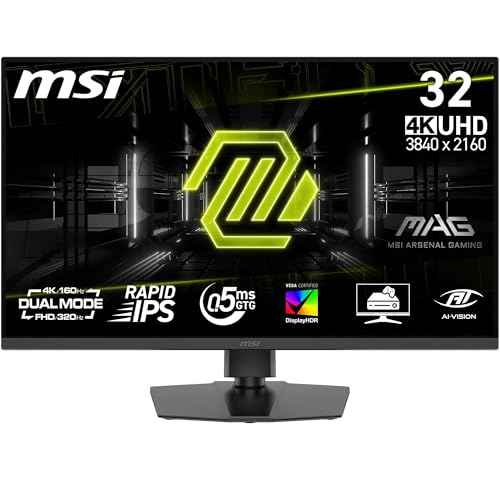 MSI MAG 322URDF E16 32-Inch 4K...ries, HDMI 2.1, DP 1.4a, Black - down 23.52% (£103.00) to £334.97 from £437.97