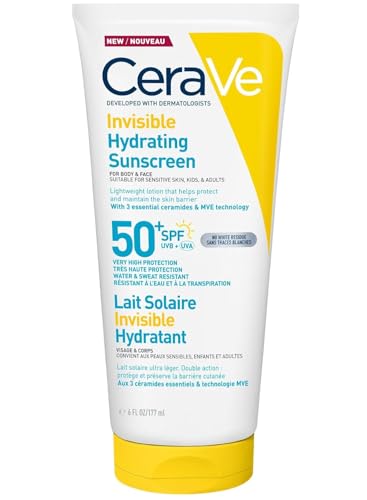 CeraVe Invisible Hydrating Sun...Adults, Water Resistant, 177ml - down 30.01% (£6.30) to £14.69 from £20.99
