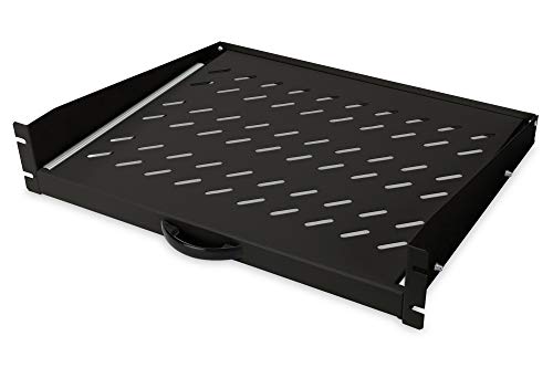 Digitus Pull-out shelf - 19-in...m 450 mm cabinet depth - Black - down 11.91% (£8.56) to £63.34 from £71.90