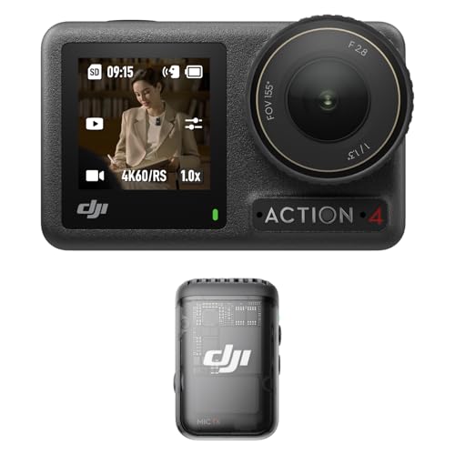 DJI Osmo Action 4 + Mic 2 Tran...n, Suitable for Travel, Sports - down 40.21% (£152.00) to £226.00 from £378.00