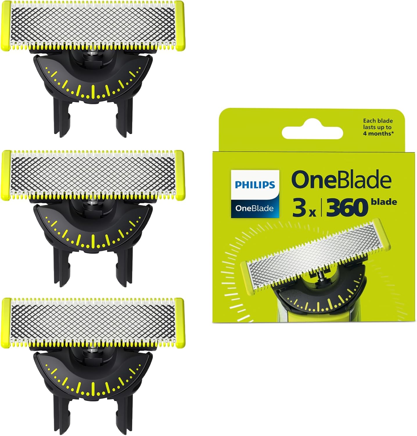 Philips OneBlade Original 360 ...de, 12-Month Supply (QP430/60) - down 14.26% (£3.99) to £24.00 from £27.99