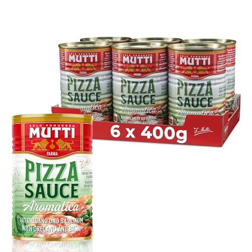 Mutti Flavoured Pizza Sauce 6 x 400g - down 44.30% (£5.60) to £7.04 from £12.64