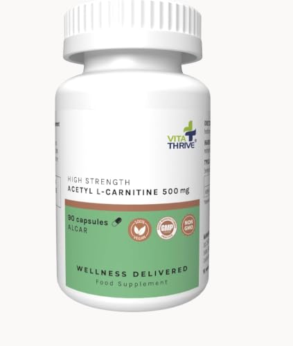 VitaThrive® Acetyl L Carnitine...rnitine Capsules – 90 Capsules - down 23.36% (£1.89) to £6.20 from £8.09
