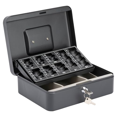 Burg-Wachter CB03GBBK 10" Mone...Cash Box with Coin Tray, Black - down 30.02% (£6.00) to £13.99 from £19.99