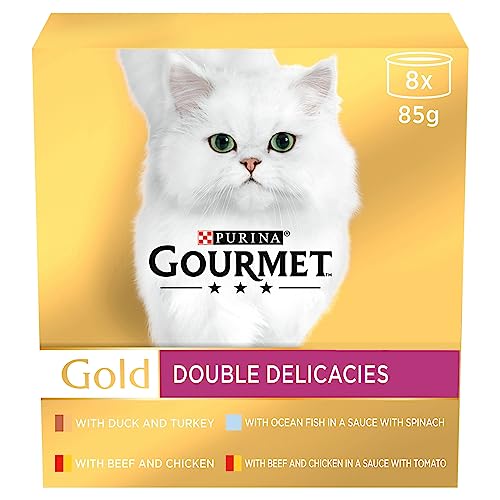 GOURMET Gold Double Delicacies...Wet Cat Food 8x85g (Pack of 6) - down 20.88% (£6.00) to £22.74 from £28.74