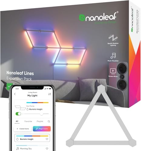 Nanoleaf Lines 60 Degrees Expa... Apple Homekit, for Room Decor - down 9.99% (£2.69) to £24.25 from £26.94