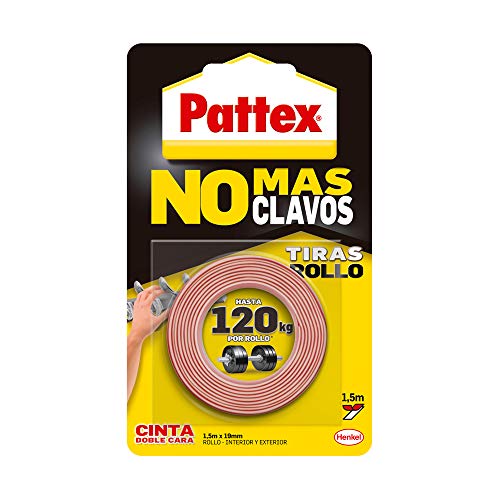 PATTEX NO MORE NAILS TAPE blister 1,5 m - down 35.20% (£2.39) to £4.40 from £6.79
