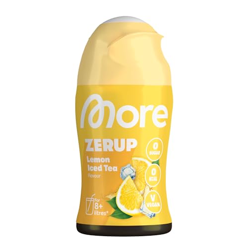 MORE Zerup, Zero Calorie Syrup...Fruit Extracts, Lemon Iced Tea - down 41.49% (£2.90) to £4.09 from £6.99