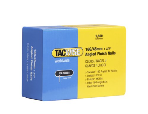 Tacwise 0771 Type 16G / 45 mm ...ls, 20° Inclined, Pack of 2500 - down 15.04% (£1.85) to £10.45 from £12.30