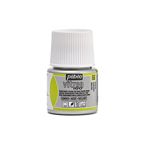 PEBEO 45 ml Vitrea 160-Glass Paint Bottle, Shimmer Silver - down 44.21% (£2.10) to £2.65 from £4.75