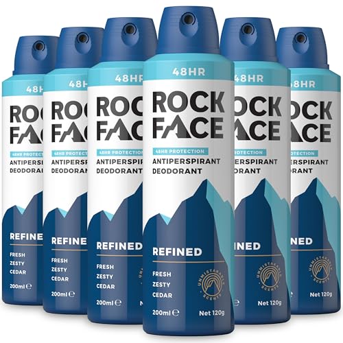 Rock Face Men's Antiperspirant...ndle, Refined Scent, 6 x 200ml - down 33.33% (£6.75) to £13.50 from £20.25