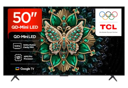 TCL 50C6K-UK 50 Inch QD-Mini L...mos, 144Hz Motion Clarity Pro) - down 11.14% (£50.00) to £399.00 from £449.00