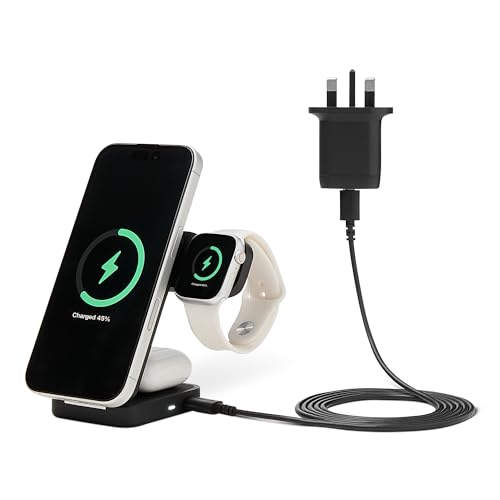 Amazon Basics 25W Qi2.2 Certif...rPods, with 45W Adapter, Black - down 46.08% (£32.29) to £37.79 from £70.08