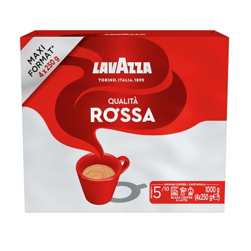 Lavazza, Qualità Rossa, Ground.../10, Medium Roasting, 4 x 250g - down 20.24% (£3.50) to £13.79 from £17.29